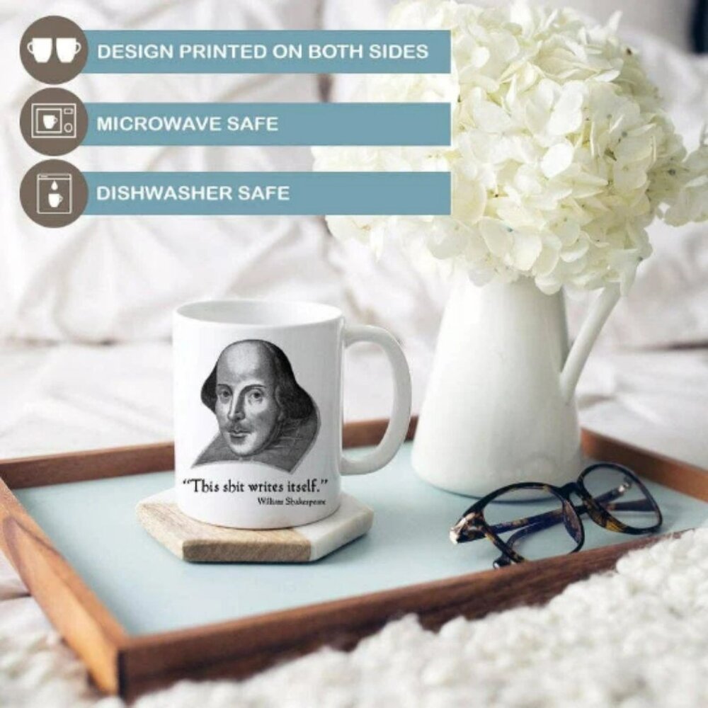 William Shakespeare Mug - This S**t Writes Itself - Picture 2 of 4